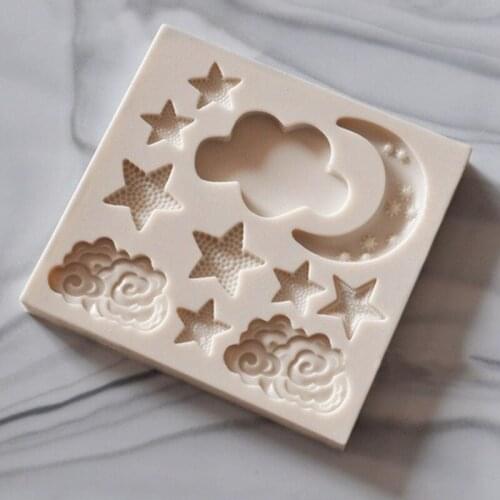 2021 HOT Aouke Star Moon Shape Silicone Mould DIY Fondant Cake Mold Gummy Chocolate Mold Baking Appliance Molds Silicone