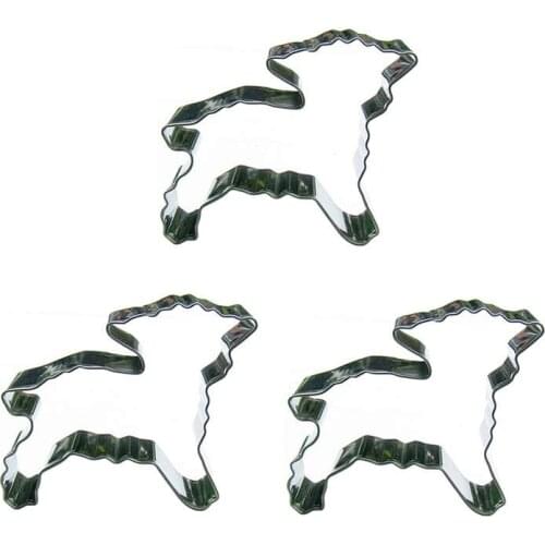 Little sheep shape 3 piece cookie cutting molds, baking tools, cake decorating soft candy tools