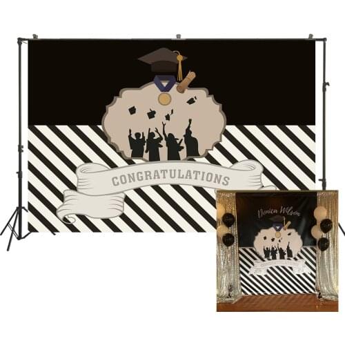 HUAYI Photography Backdrop School Celebration Photo Background Graduation season party decor Studio Photo Booth Backdrop W-2250