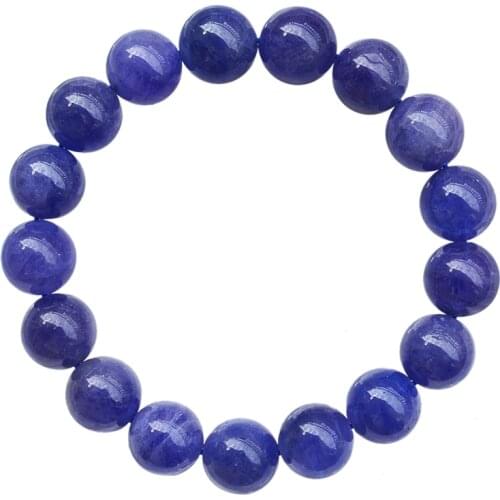 Icnway 17cm Natural Tanzanite 6MM-7mm Round Beads Diy Jewelry Accessorie Necklace Bracelet