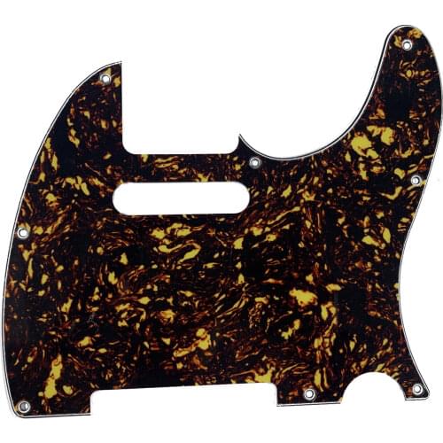 KAISH Tele Scratch Plate Guitar Pickguard Dark Brown Tortoise For Telecaster