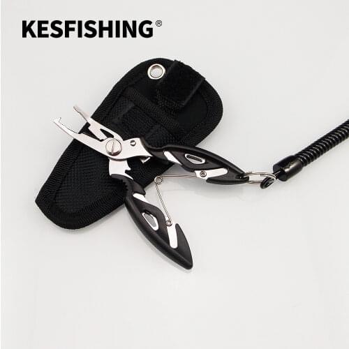 KESFISHING Fishing Multifunctional Plier Camping Secure Pliers Clip Lip Grips Fishing Tools