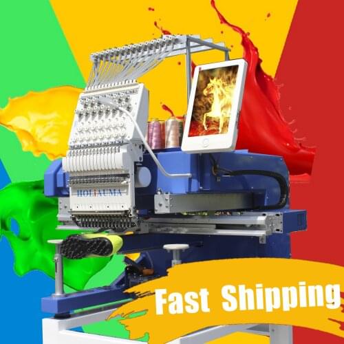 Holiauma 1 Head 15 colors Computerized Embroidery Machine for Cap/t-shirt/flat garment embroidery with 20 years servie guarantee