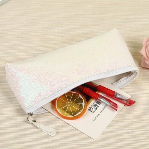 Cute Laser Pencil Cases Kawaii Pencil Bags Pouch Pencil Box Glitter Pen Case For Girls Korean Stationery Office School Supplies