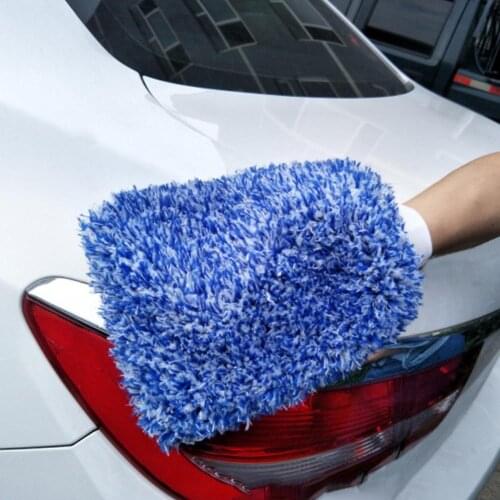 Microfiber Soft Auto Care Wash Gloves Car Wax Detailing Brush Cleaning Tool Scrub Function Washing Gloves