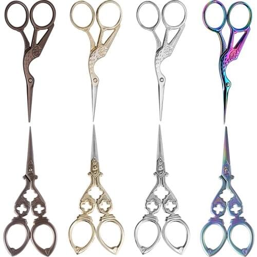 LMDZ 2PCS/Set Sewing Scissor Stainless Steel Vintage European-style Cross-Stitch Scissor Sewing Accessories Home Tailor Scissors