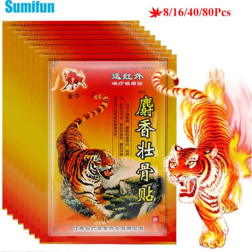8/16/40/80pcs Tiger Palm Arthritis Pain Relieving Patch Back Neck Knee Muscle Sprain Plaster Joints Painkiller Herbal Sticker