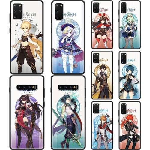 Hot Game Genshin Impact Phone Case For Samsung Galaxy S20 FE S10 Plus Lite S20 Ultra S8 S9 Plus S10e A51 Black Shell Cover