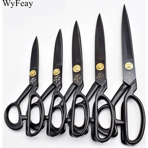 1 Piece High Carbon Steel Professional Sewing Scissors Straight Guided Clothing Scissors Fabric Craft Embroidery Tailor Scissors