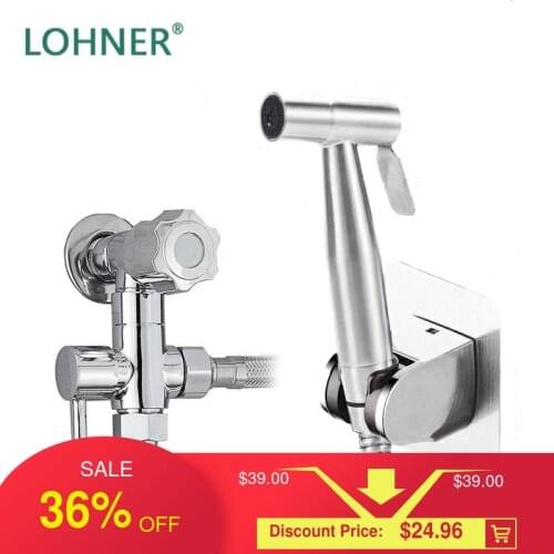 Lohner Portable Bidets Toilet Water Shower Sprayer Anal Douchette Wc Cleaning Handheld Set For Bathroom Kit Stainless Steel