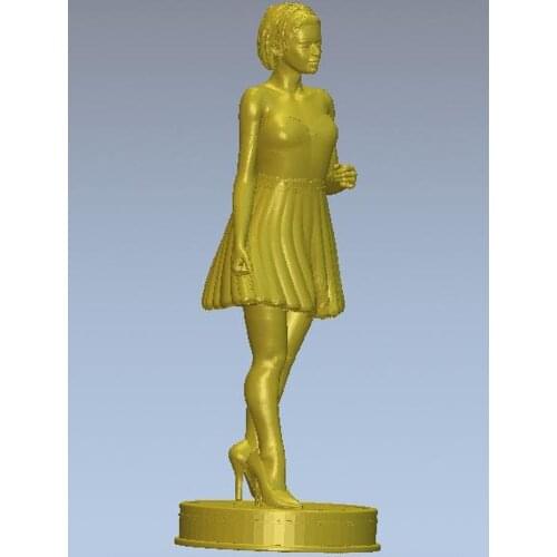 3d model relief for cnc or 3D printers in STL file format Girl in a dress