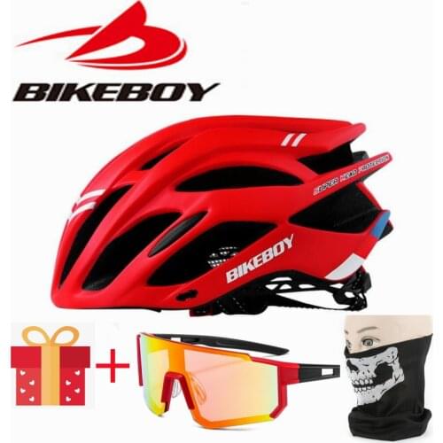 BIKEBOY Bicycle Helmet Professional Road Mountain Bike Helmet MTB Integrally-molded Helmet With Visor Cycling Helmet Equipment