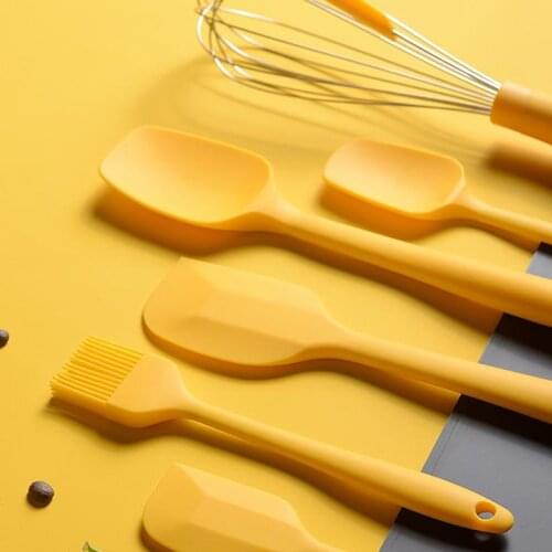 Silicone Utensil Universal Silicone Spatula Oil Brush Food Tongs Egg Whisk Butter Spatula Cutter Chocolate Smoother Cooking Tool