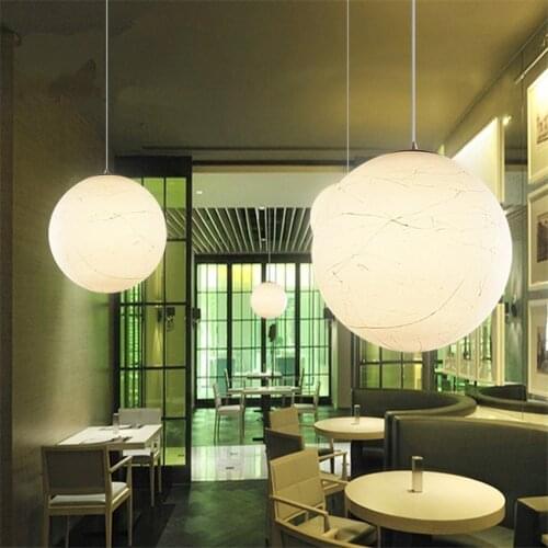 Nordic Handmade Lunar Moon Pendant Lights Restaurant Dining Acrylic Lamp Aisle Modern Childrens Room Bedroom Bedside Luminaires