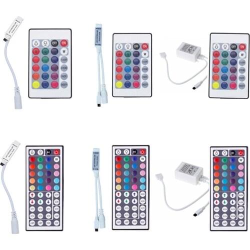 Mini Led Controller 44Keys LED IR RGB Controler Mini 24Key LED Lights Controller IR Remote Dimmer For RGB 3528 5050 LED Strip