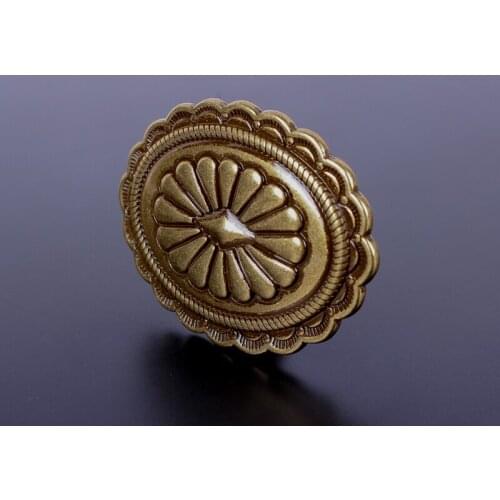 6 Sets Vintage Brass Southwest American Tribal Belt Leather Craft Conchos