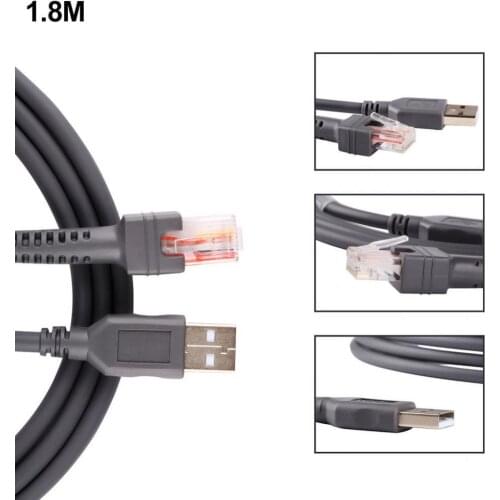 BLUELANS 1.8m High Speed USB 2.0 A Male to RJ45 Cable for Symbol Barcode Scanner LS2208