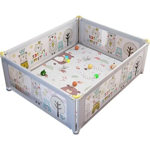 Childrens play fence vertical lifting protective fence with crawling mat fence toddler fence indoor childrens play fence