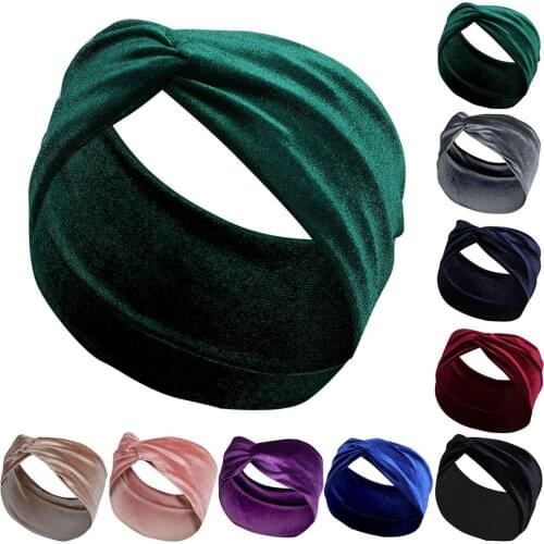 2021 Women Headband Cross Top Knot Elastic Hair Bands Soft Solid big Girls Hairband Hair Accessories Twisted Knotted Headwrap