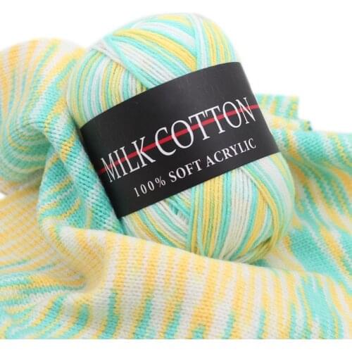 1pc=50g Milk Cotton Combed Yarn Soft Crochet Yarn Baby Yarn Crochet for Hand Knitting Wool Scarf Hand Knitting DIY Sweater