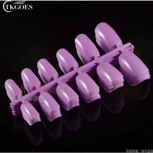 120 Pieces Per Pack Purple Square Full Cover False Nail Tips 10 Sizes With Extra Nr 5 And Nr 6