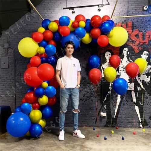 Party Decoration Balloons Garland Candy Colors Blue Red Yellow Latex Ballon Arch For Baby Shower Adult 30Th Birthday Partydecor