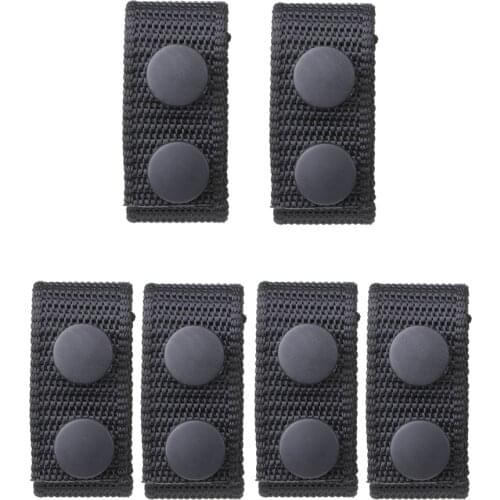 2/4PCS Dual Button Military Tactical Belt Buckle Heavy Duty Nylon Webbing Duty Belt Keeper Outdoor Sports Hunting Accessories