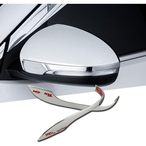 2Pcs Rearview Mirror Cover Side Door Rear View Mirror Trim For Hyundai Tucson 2015 - 2019 With Logo ABS Chrome Car Accessories