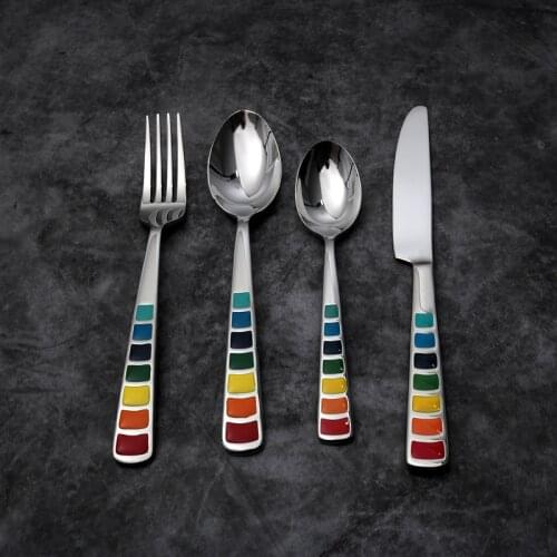 Silver Stainless Steel Reusable Cutlery Kids Fork Knife Portable 3pcs Stainless Steel Cutlery Set Nordic Tableware Set BK50DC