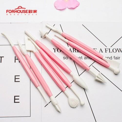 8pcs/set Cake Carved Group Cake Tools Fondant Cake Sugar Flower Sculpture Group Shaping Baking DIY Tools Mold