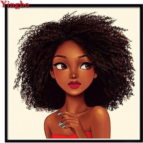 DIY Diamond Painting American African girl Diamond Mosaic Full Rhinestone Embroidery diamond Pictures mosaic 5d Cross Stitch