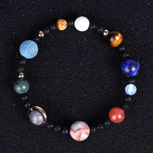 2020 Eight Planets Bead Bracelet Men Natural Stone Universe Yoga Solar Chakra Bracelet for Women Men Jewelry Gifts Drop Shipping