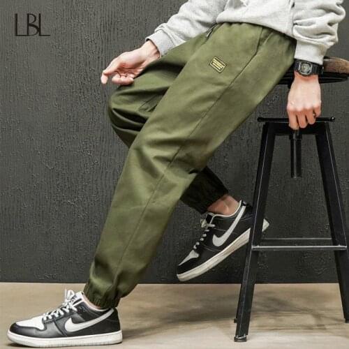 Cargo Pants Men 2021 New Hip Hop Streetwear Jogger Pants Mens Fashion Trousers Multi-Pocket Casual Pencil Elastic Sweatpants