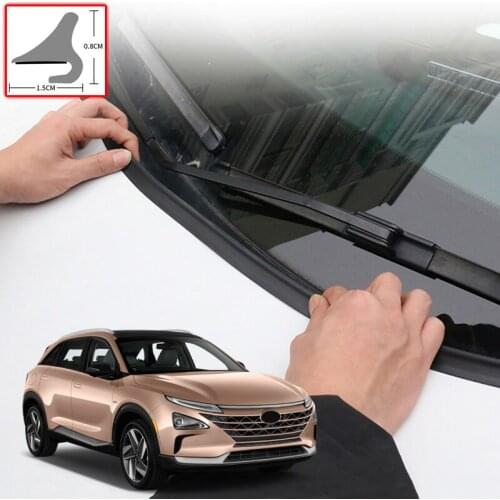 For Hyundai Nexo 2019-2021 DIY Car Seal Strip Windshied Spoiler Filler Protect Edge Weatherstrip Strip Sticker Auto Accessories