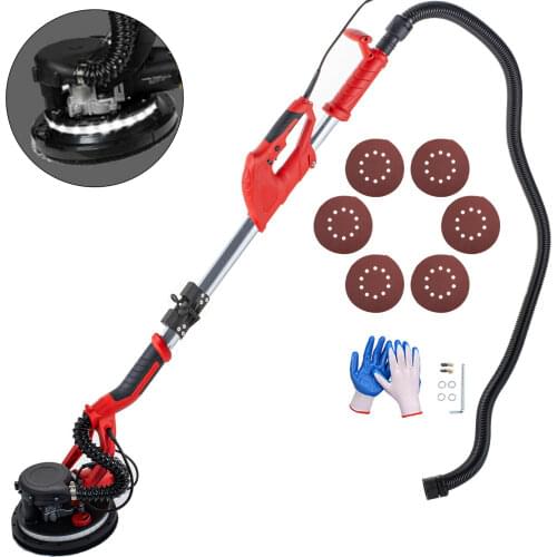 Electric Drywall Sander 750W Foldable Wall Sander LED Strip Light Disc Sander