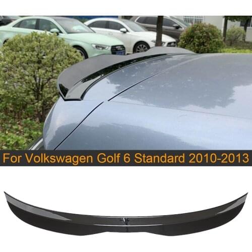 Glossy Black Car Rear Roof Spoiler Wing For Volkswagen VW Golf 6 Standard 2010 - 2013 Rear Trunk Roof Boot Lip Wing Spoiler ABS