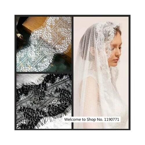 Exquisite Quality Flower Eyelash Lace DIY Dress Skirt Wedding Veil Stitching Clothing Home Accessories