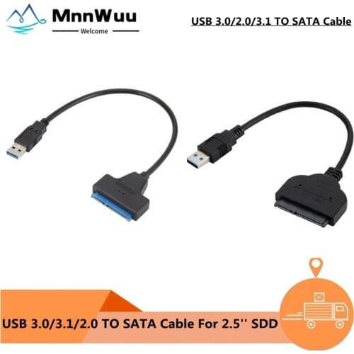 USB SATA 3 Cable Sata To USB 3.0 Adapter UP To 6 Gbps Support 2.5Inch External SSD HDD Hard Drive 22 Pin Sata 2.5'' Cable
