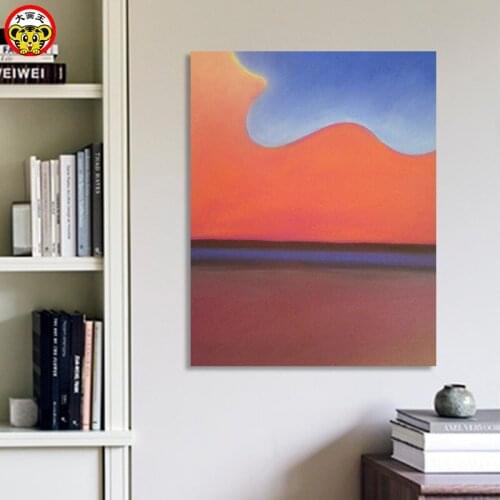 Painting by numbers art paint by number Big picture king DIY digital painting modern minimalist abstract orange cloud living roo