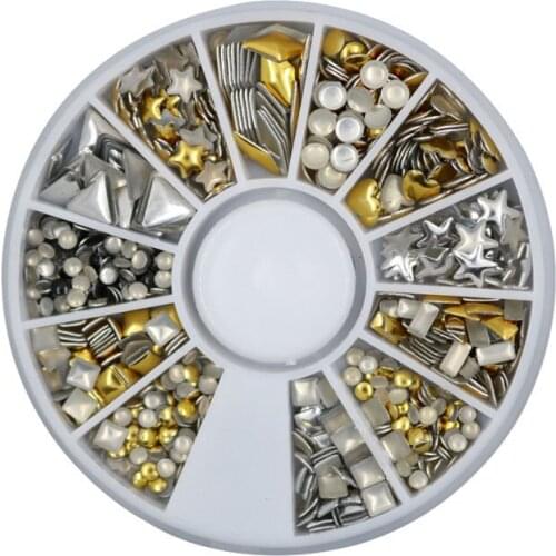 Metal Stud Rivet Copper Turntable Craft Decoration FlatBack Cabochon Embellishments For Scrapbooking Accessories Nail Art DIY