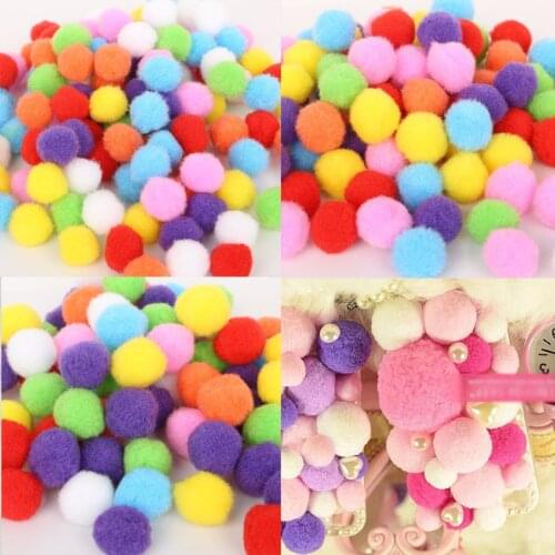 Mini Pompom 10/15/20/25/30mm Fur Plush Pompoms Ball for Craft DIY Soft Wedding Home Decor Garment Sewing on Cloth Accessories