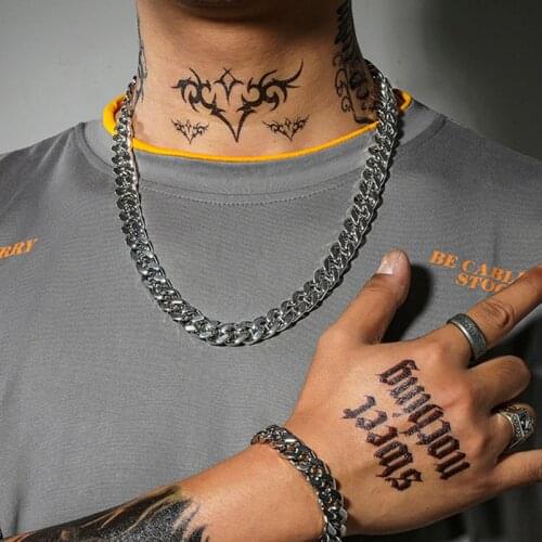 Fashion Metal Cuban Chain Simple Metal For Man Collar Choker Rock Rapper Charm Jewelry Party Nightclub Accessories