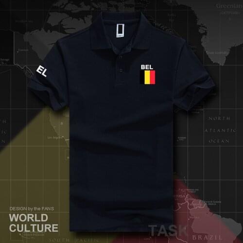 Belgium Belgian polo shirts men short sleeve white brands printed for country 2017 cotton nation team flag new fashion Belgique