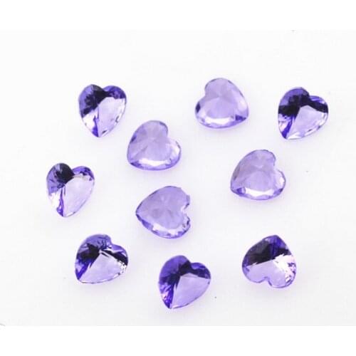 New Arrival 100pcs Birthstone Lilac Crystal Heart Floating Charms Living Resin Memory Lockets Pendants DIY Jewelry