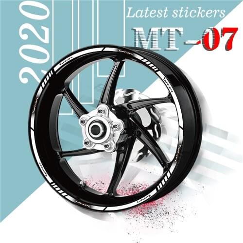 New product promotion Motorcycle Front and rear wheels tire stickers wheel reflective decals For YAMAHA MT-07 MT07 mt07