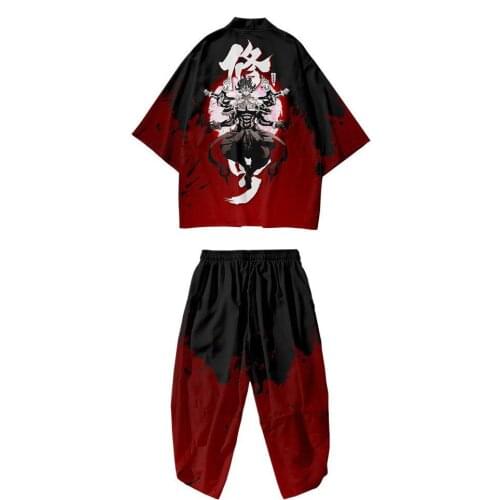 New Trend Shura Nu Mens Pants Collar Seven Sleeve Loose Thin Cardigan National Fashion Robe