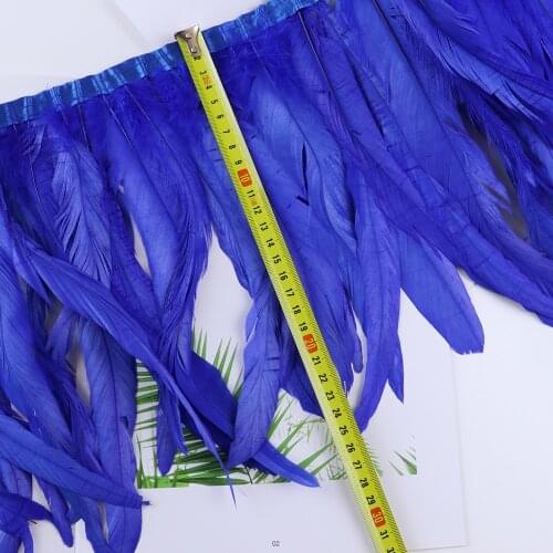 1m Rooster Pheasant Tail feather Trim Chicken feathers 25-30cm Carnival Clothing Dress Decoration Accessories feather for Crafts