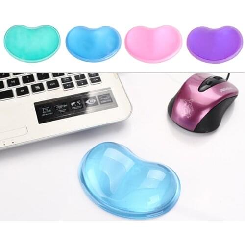 Translucent Gel Silicone Wavy Mouse Pad Wrist Rest Support For Computer Laptop C26