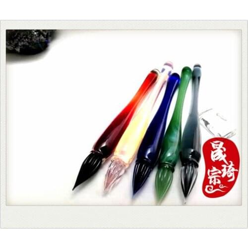 Luxury High Grade Handmade Glass Dip Pen Hand Crystal Pen Stationery Personalized Pen