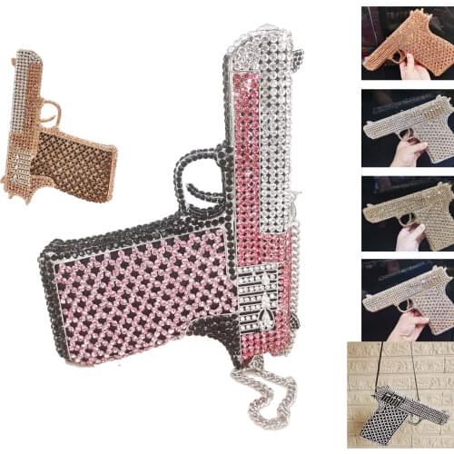 Luxury Designer Crystal Brown Ladies Clutches Women Party Purse Soiree banquet Handbags